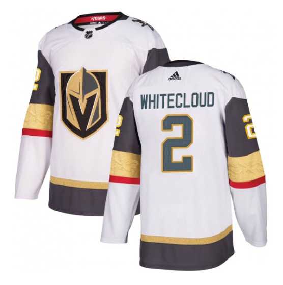 Mens Vegas Golden Knights #2 Zach Whitecloud White Stitched Jersey Dzhi